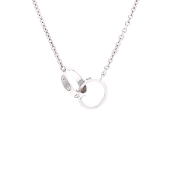 Cartier Love Interlocking Necklace 18K White Gold