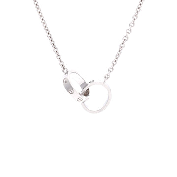 Cartier Love Interlocking Necklace 18K White Gold