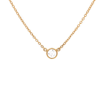 Tiffany & Co. Elsa Peretti Diamonds By The Yard Pendant Necklace 18K Yellow Gold and Diamond 0.20-0.29CT