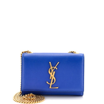 Saint Laurent Classic Monogram Crossbody Bag Grainy Leather Small