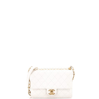 Chanel Chic Pearls Flap Bag Quilted Lambskin Small