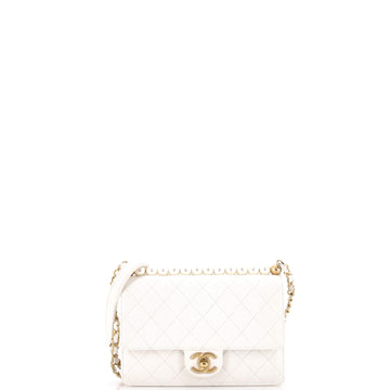 Chanel Chic Pearls Flap Bag Quilted Lambskin Small