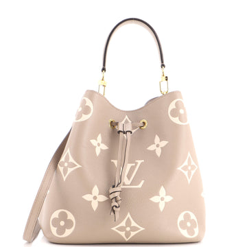 Louis Vuitton NeoNoe Handbag Bicolor Monogram Empreinte Giant MM