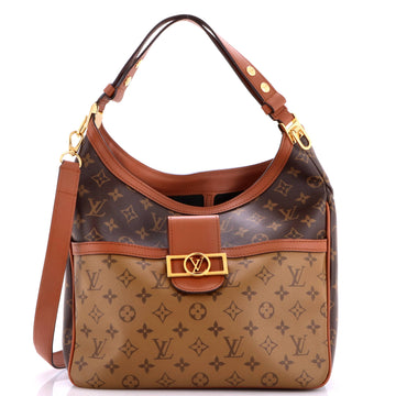 Louis Vuitton Dauphine Hobo Reverse Monogram Canvas MM