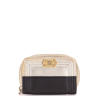 Chanel Compact Boy Wallet Glazed Iridescent Calfskin