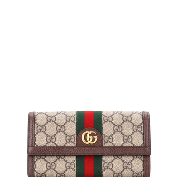 Gucci Ophidia Continental Wallet GG Coated Canvas