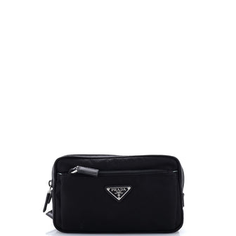 Prada Zip Waist Bag Tessuto Small