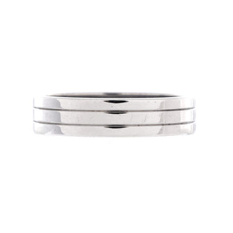 Cartier Vendome Louis Cartier Wedding Band Ring 18K White Gold 4.8mm