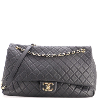 Chanel Airlines CC Flap Bag Quilted Calfskin XXL