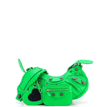 Balenciaga Le Cagole Giant Studs Shoulder Bag Leather XS