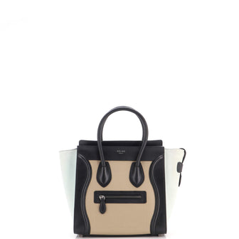 Celine Tricolor Luggage Bag Leather Micro