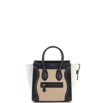 Celine Tricolor Luggage Bag Leather Micro