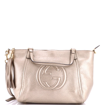 Gucci Soho Convertible Top Handle Bag Leather Small