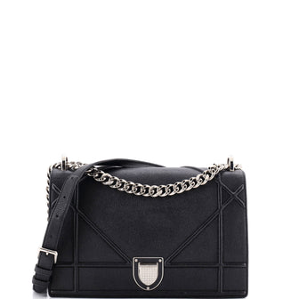 Christian Dior Diorama Flap Bag Grained Calfskin Medium