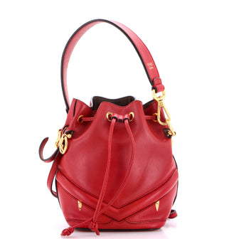 Fendi Monster Mon Tresor Bucket Bag Leather Mini