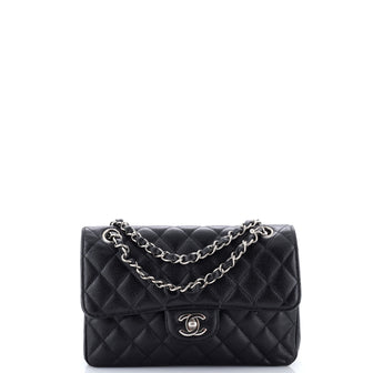 Chanel Classic Double Flap Bag Quilted Caviar Small