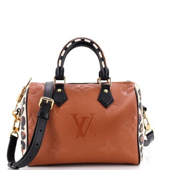 Louis Vuitton Speedy Bandouliere Bag Wild at Heart Monogram Empreinte Giant 25