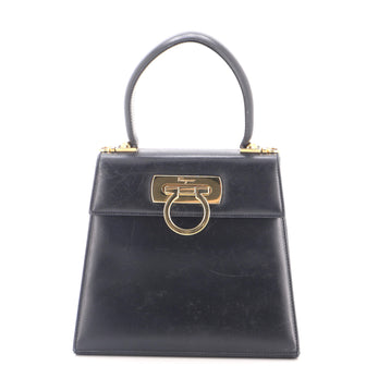 Salvatore Ferragamo Gancini Convertible Top Handle Bag Leather Mini