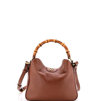 Gucci Diana NM Bamboo Shoulder Bag Leather Small