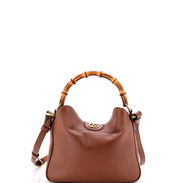 Gucci Diana NM Bamboo Shoulder Bag Leather Small