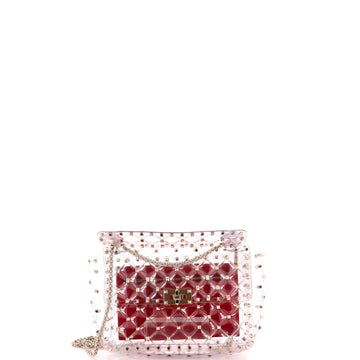 Valentino Garavani Rockstud Spike Flap Bag Quilted PVC Medium