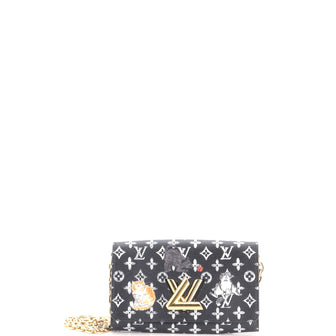 Louis Vuitton Twist Chain Wallet Limited Edition Grace Coddington Catogram Canvas