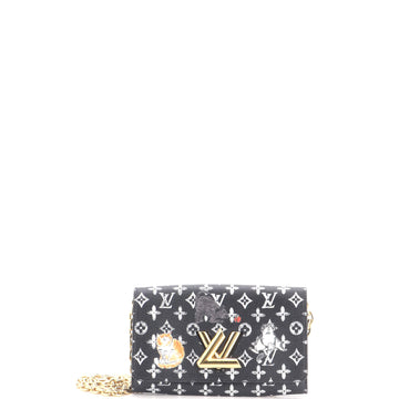 Louis Vuitton Twist Chain Wallet Limited Edition Grace Coddington Catogram Canvas