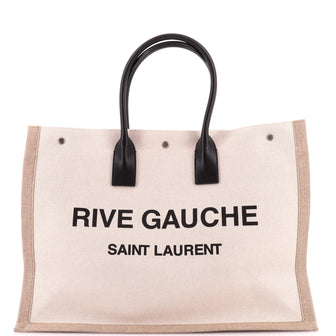 Saint Laurent Rive Gauche Shopper Tote Canvas Large