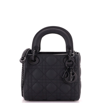 Christian Dior Ultra Matte Lady Dior Chain Bag Cannage Quilt Calfskin Mini