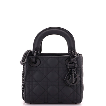 Christian Dior Ultra Matte Lady Dior Chain Bag Cannage Quilt Calfskin Mini