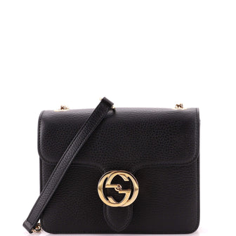Gucci Interlocking Shoulder Bag Leather Small