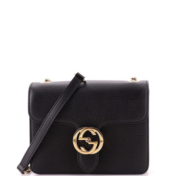 Gucci Interlocking Shoulder Bag Leather Small