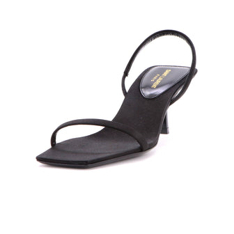 Saint Laurent Women's Jaspe Slingback Heeled Sandals Satin 55