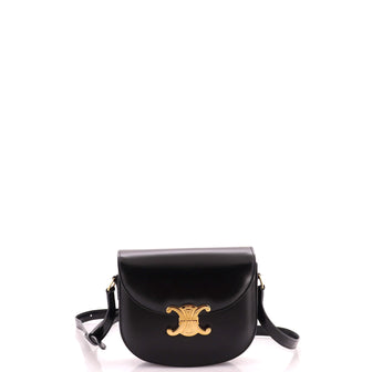 Celine Triomphe Besace Clea Flap Bag Leather