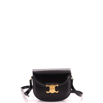 Celine Triomphe Besace Clea Flap Bag Leather