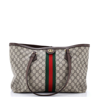 Gucci Ophidia Shopping Tote GG Coated Canvas Medium