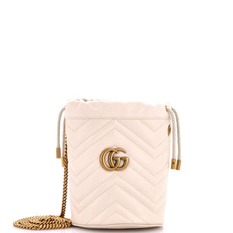Gucci GG Marmont Bucket Bag Matelasse Leather Mini