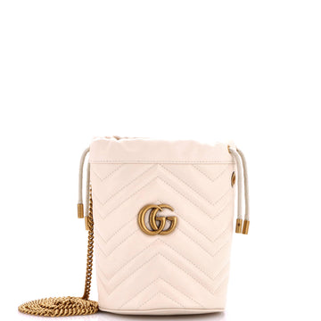 Gucci GG Marmont Bucket Bag Matelasse Leather Mini