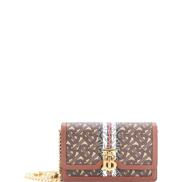 Burberry TB Flap Bag Monogram E-Canvas Small