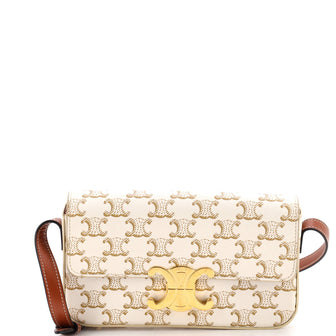 Celine Triomphe East-West Shoulder Bag Triomphe Coated Canvas