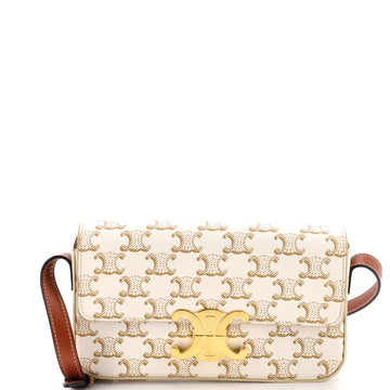 Celine Triomphe East-West Shoulder Bag Triomphe Coated Canvas