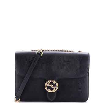 Gucci Interlocking Shoulder Bag Leather Medium