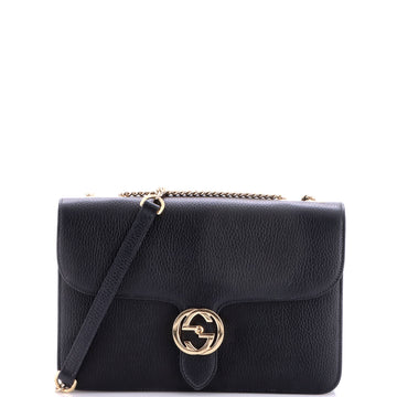 Gucci Interlocking Shoulder Bag Leather Medium