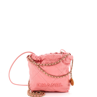 Chanel 22 Chain Hobo Quilted Caviar Mini