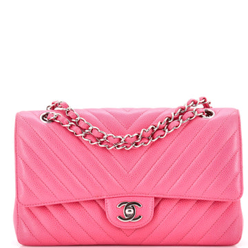 Chanel Classic Double Flap Bag Chevron Caviar Medium