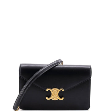 Celine Margo Triomphe Wallet on Chain Leather
