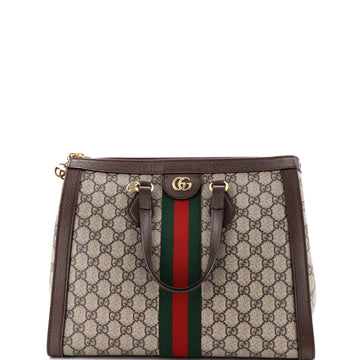 Gucci Ophidia Top Handle Tote GG Coated Canvas Medium