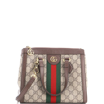 Gucci Ophidia Top Handle Tote GG Coated Canvas Small
