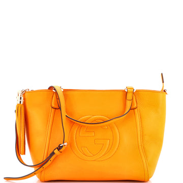 Gucci Soho Convertible Top Handle Bag Leather Small