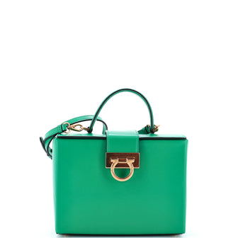 Salvatore Ferragamo Trifolio Box Top Handle Bag Leather Mini